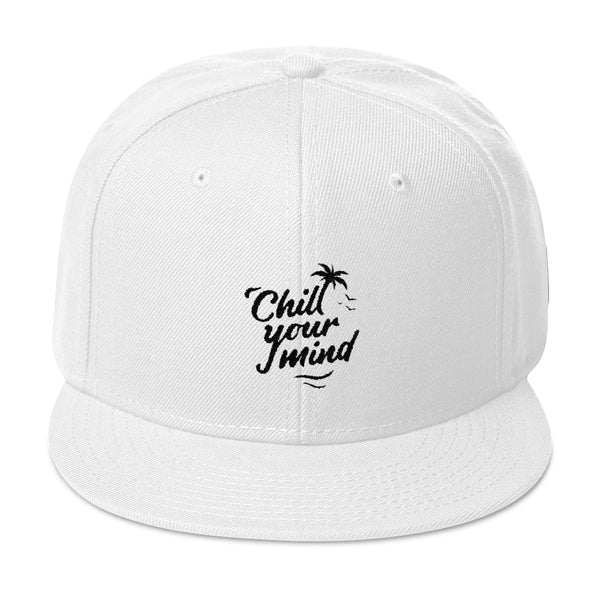 Load image into Gallery viewer, ChillYourMind - White Embroidered Snapback Hat